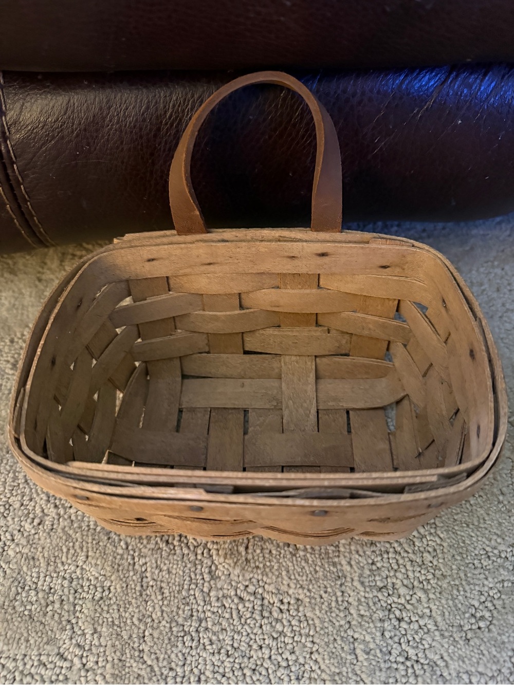Natural Brown Woven Handled Basket - Home Accents
